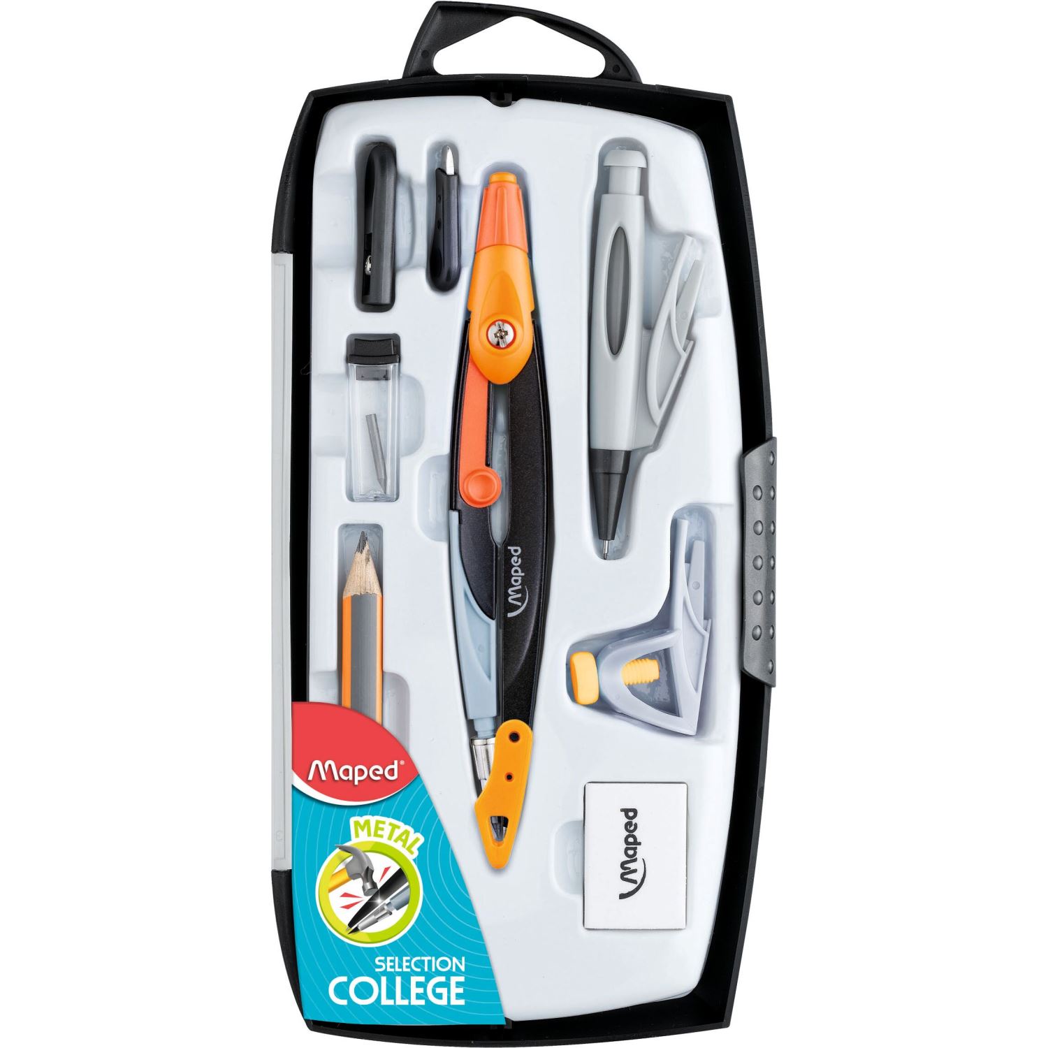 Maped 8-Piece Compass Set, Orange