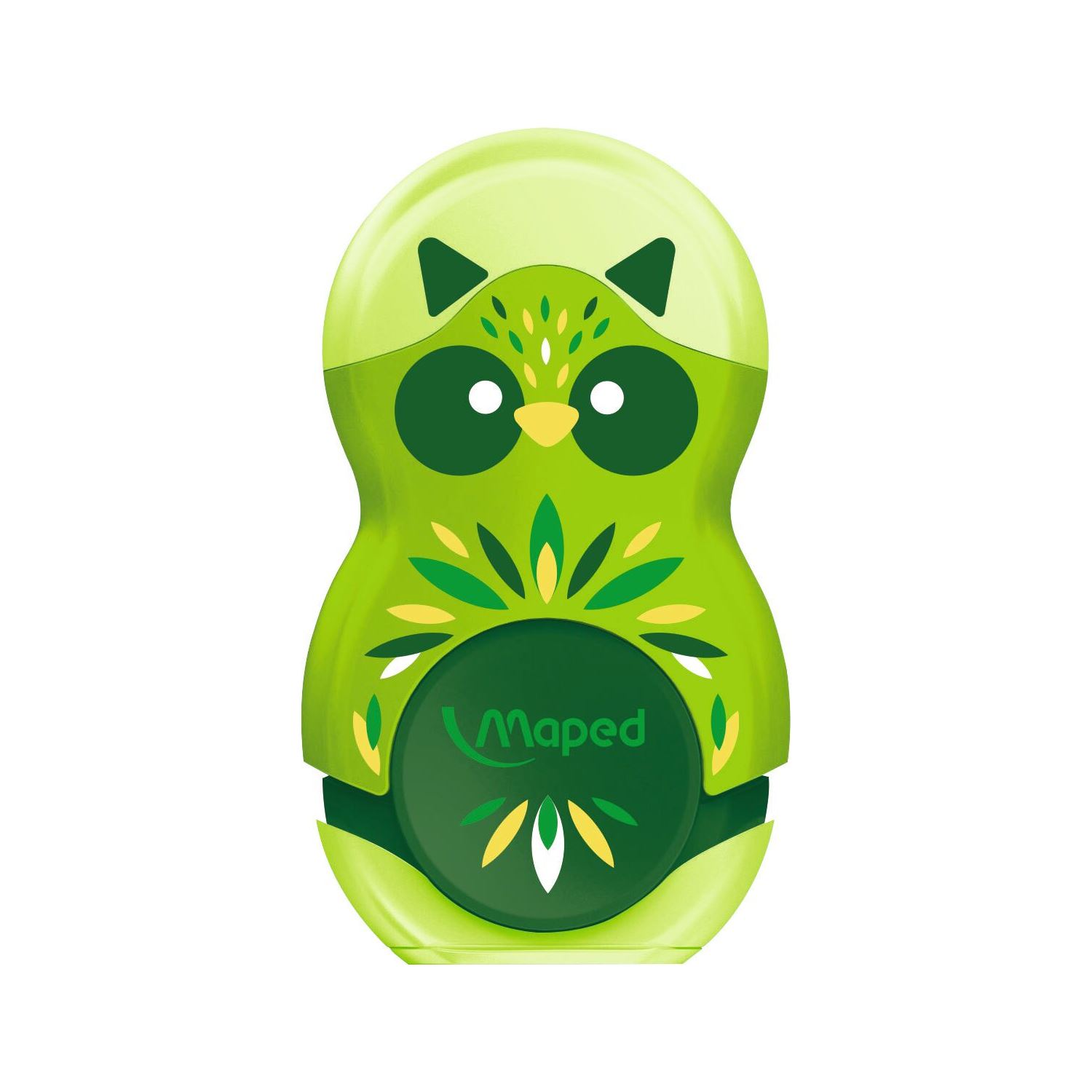 Maped Mini Cute Loopy Eraser Pencil Sharpener, Green