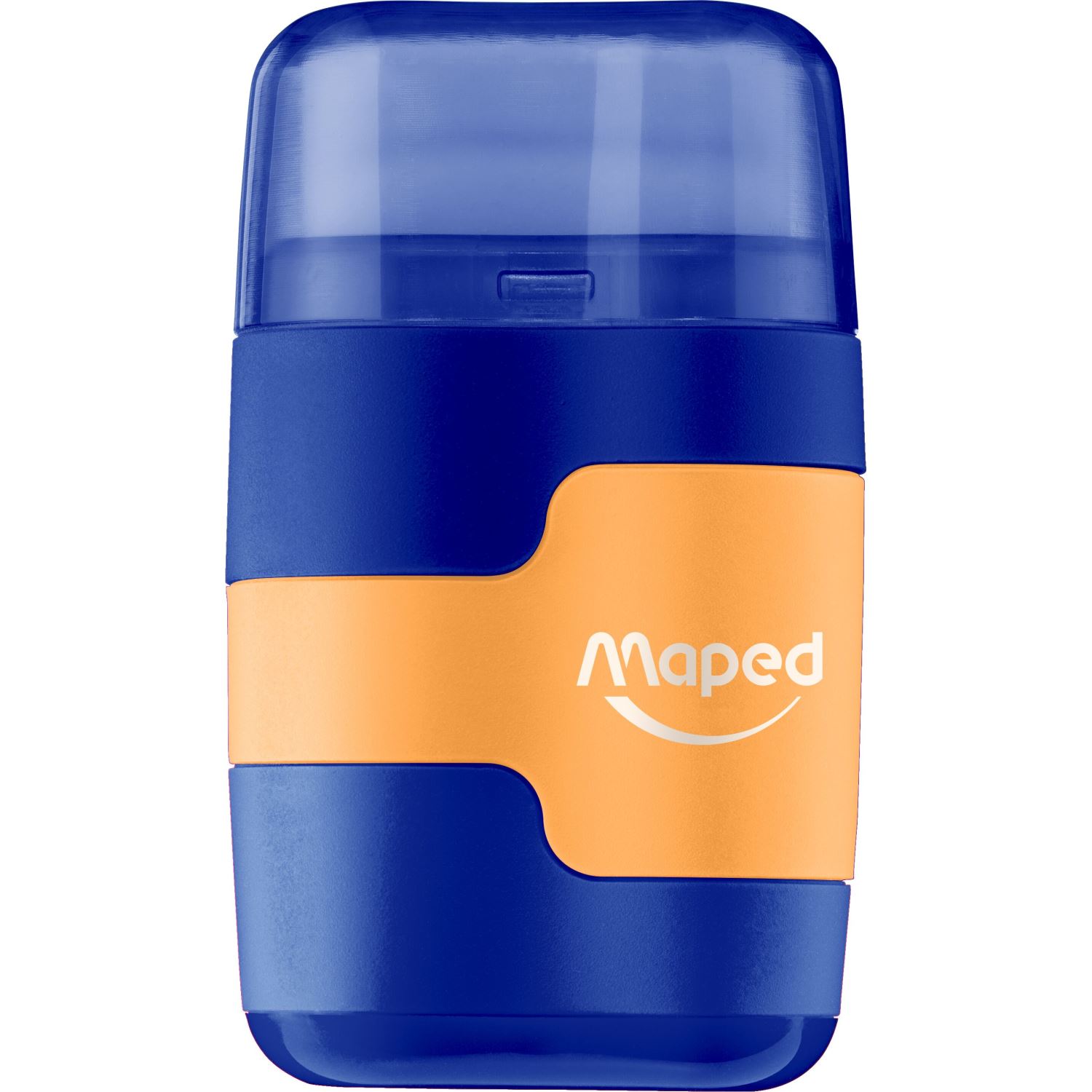 Maped Connect 049221 Blue Pencil Sharpener with Double Compartment and Eraser