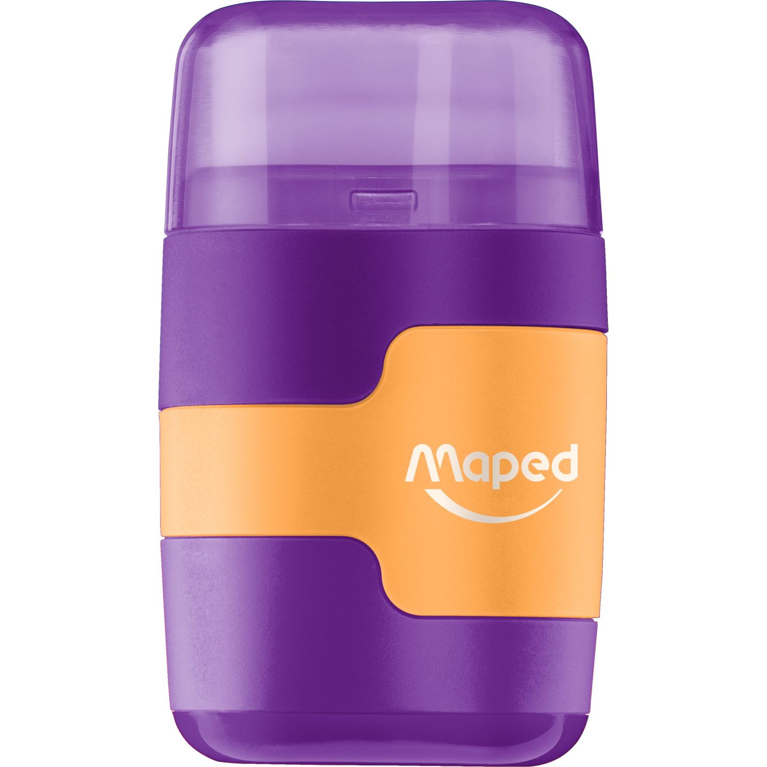 Maped Connect 049221-2 Purple Pencil Sharpener with Eraser and Dual Compartments
