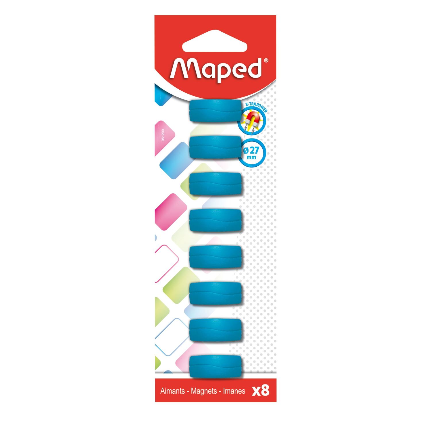 Maped 8'li Mıknatıs 27mm Mavi