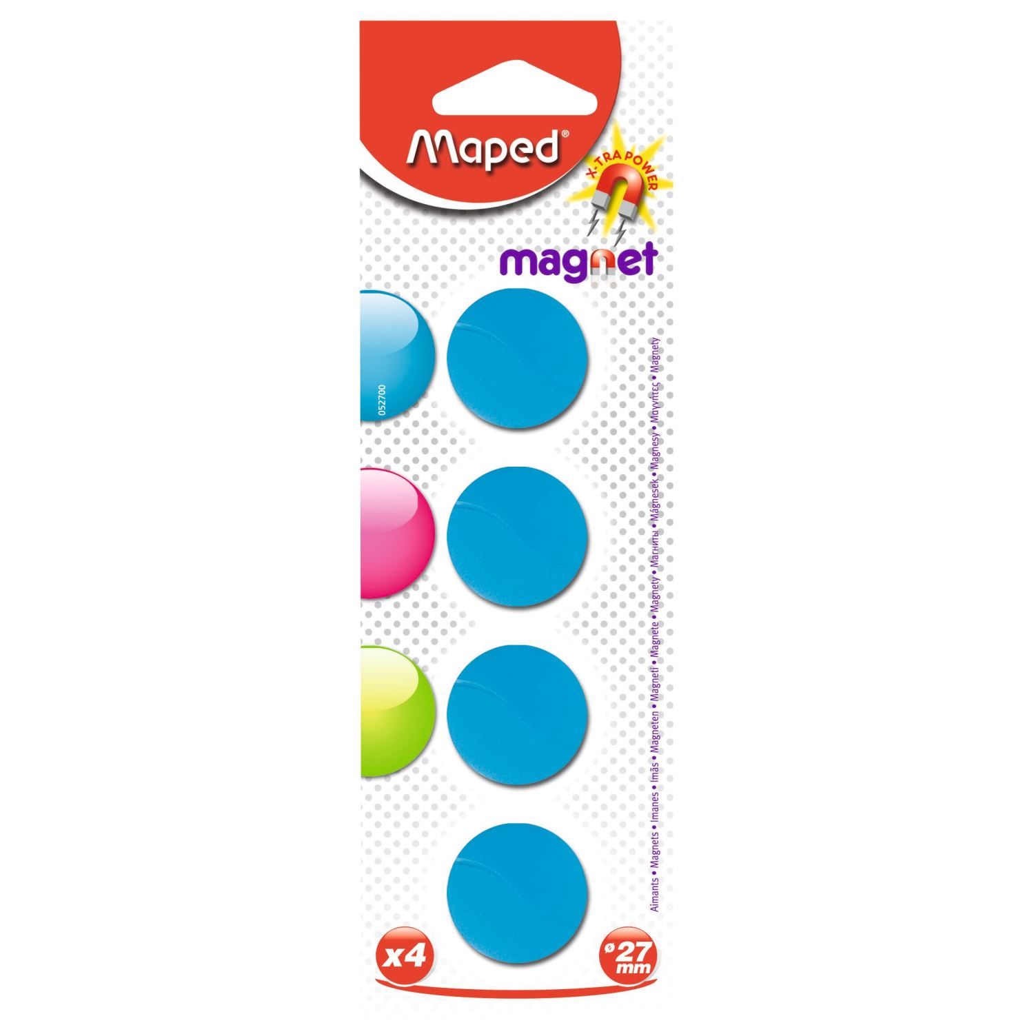 Maped 4'lü Mıknatıs 27mm Mavi