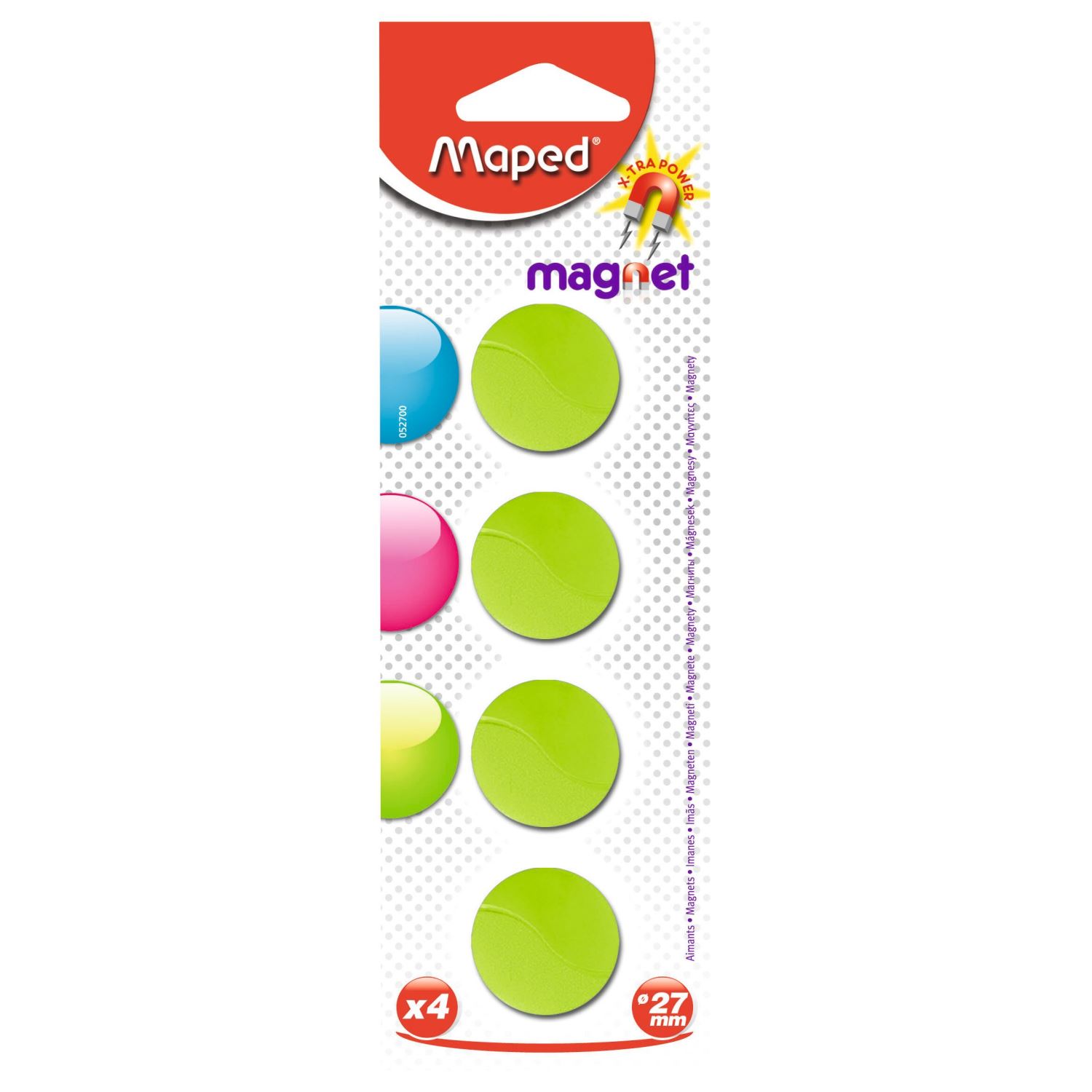 Maped 4'lü Mıknatıs 27mm Yeşil
