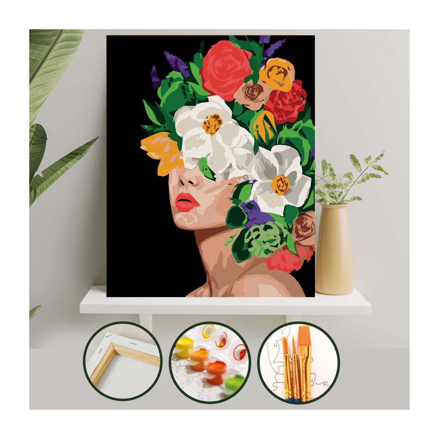 Ceo CEO-21157 Floral Printed Canvas 40x50 cm
