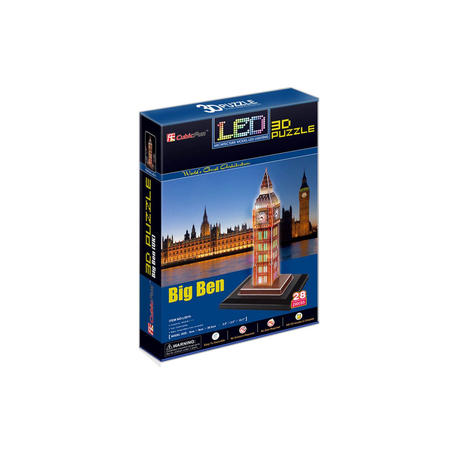 CubicFun 2805 Big Ben LED 3D Puzzle