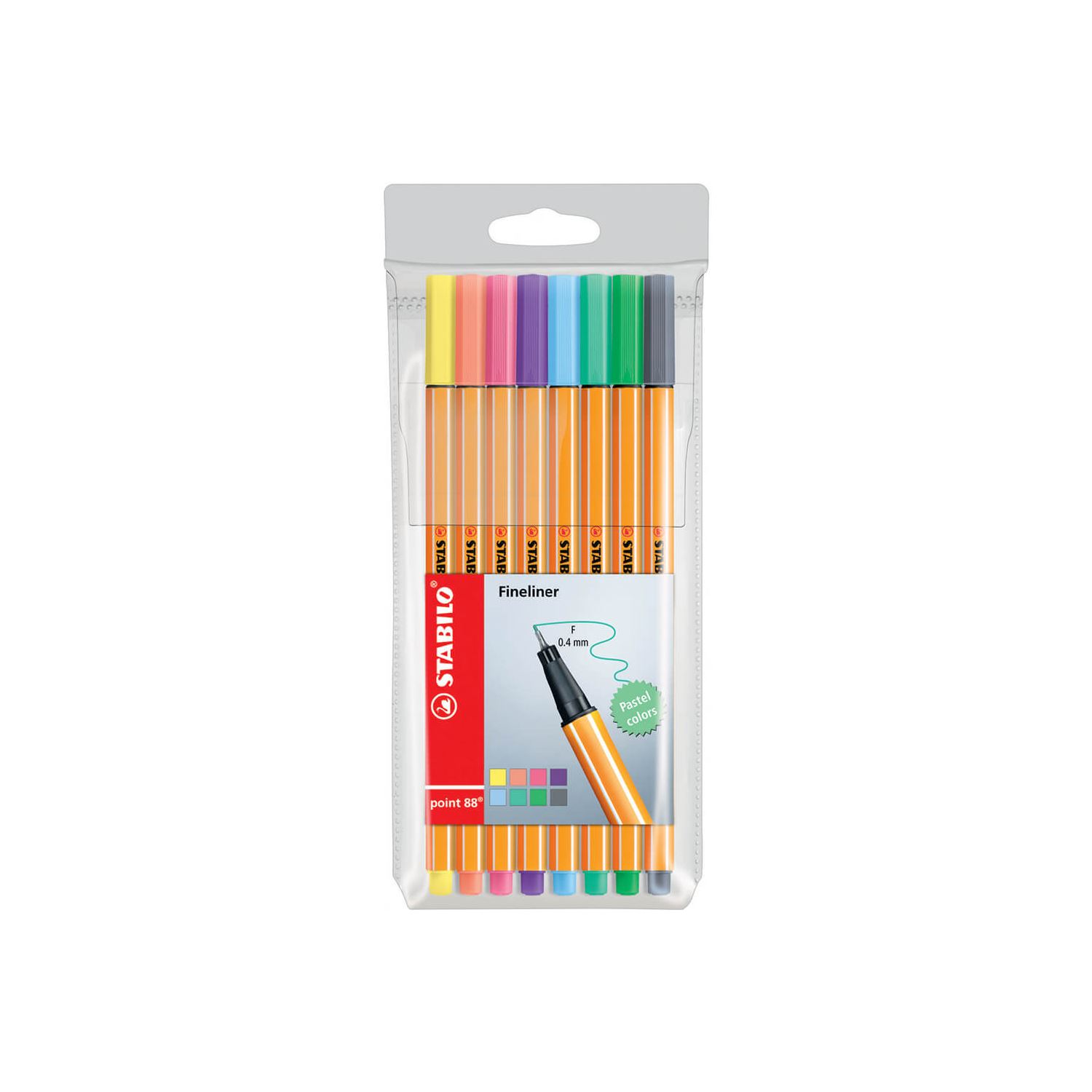 Stabilo Point 88 8-Piece Pastel Fineliner Set