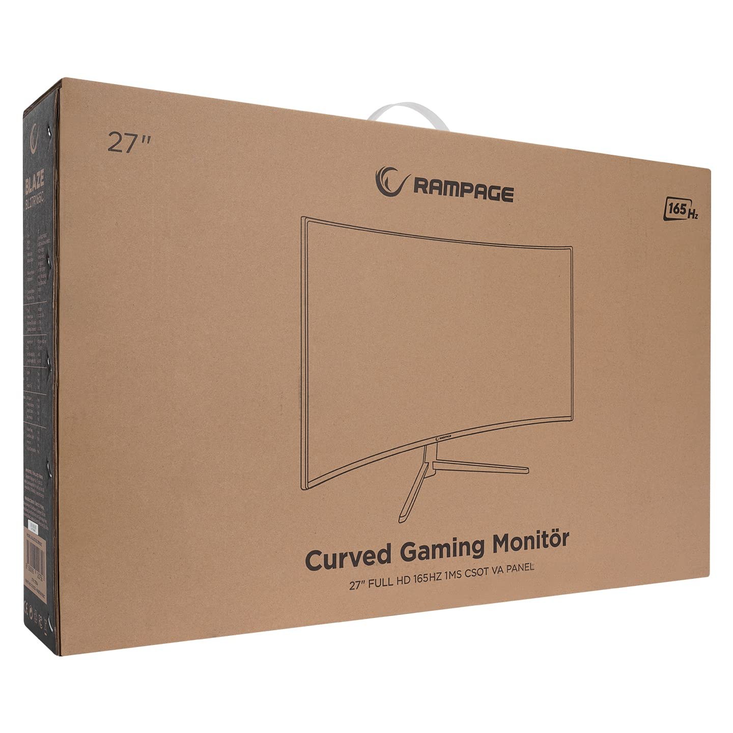 Rampage BLAZE BL27R165C, игровой монитор 27″, Full HD, 165 Гц, изогнутый
