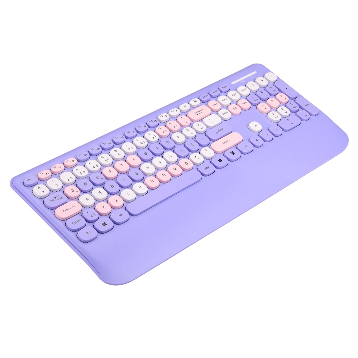Everest KM-6281 CANDY Purple Wireless Keyboard and Mouse Set