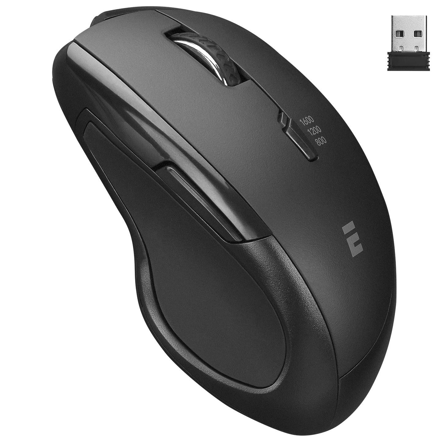 Everest SM-32BT, чёрная беспроводная мышь Bluetooth 2.4GHz, 1600 DPI