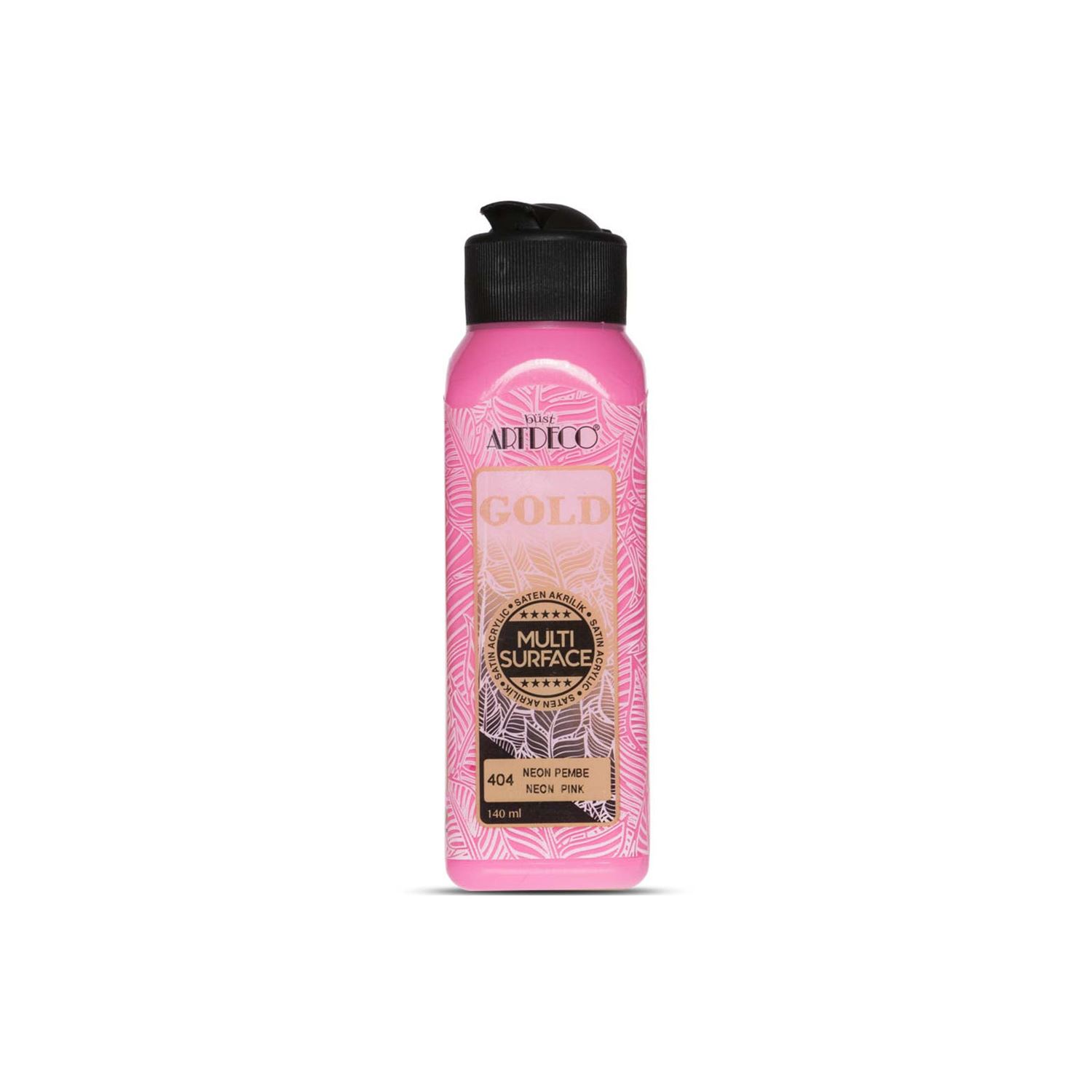 Artdeco Gold Multi-Surface Neon Acrylic Paint 140 ml Neon Orange