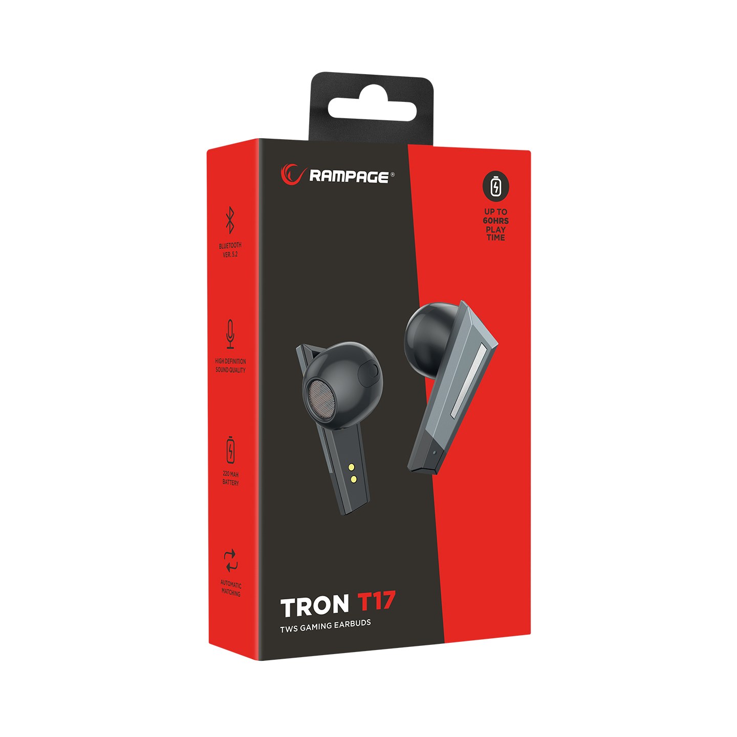 Rampage TRON T17 — Bluetooth-гарнитура для игр, серый/чёрный