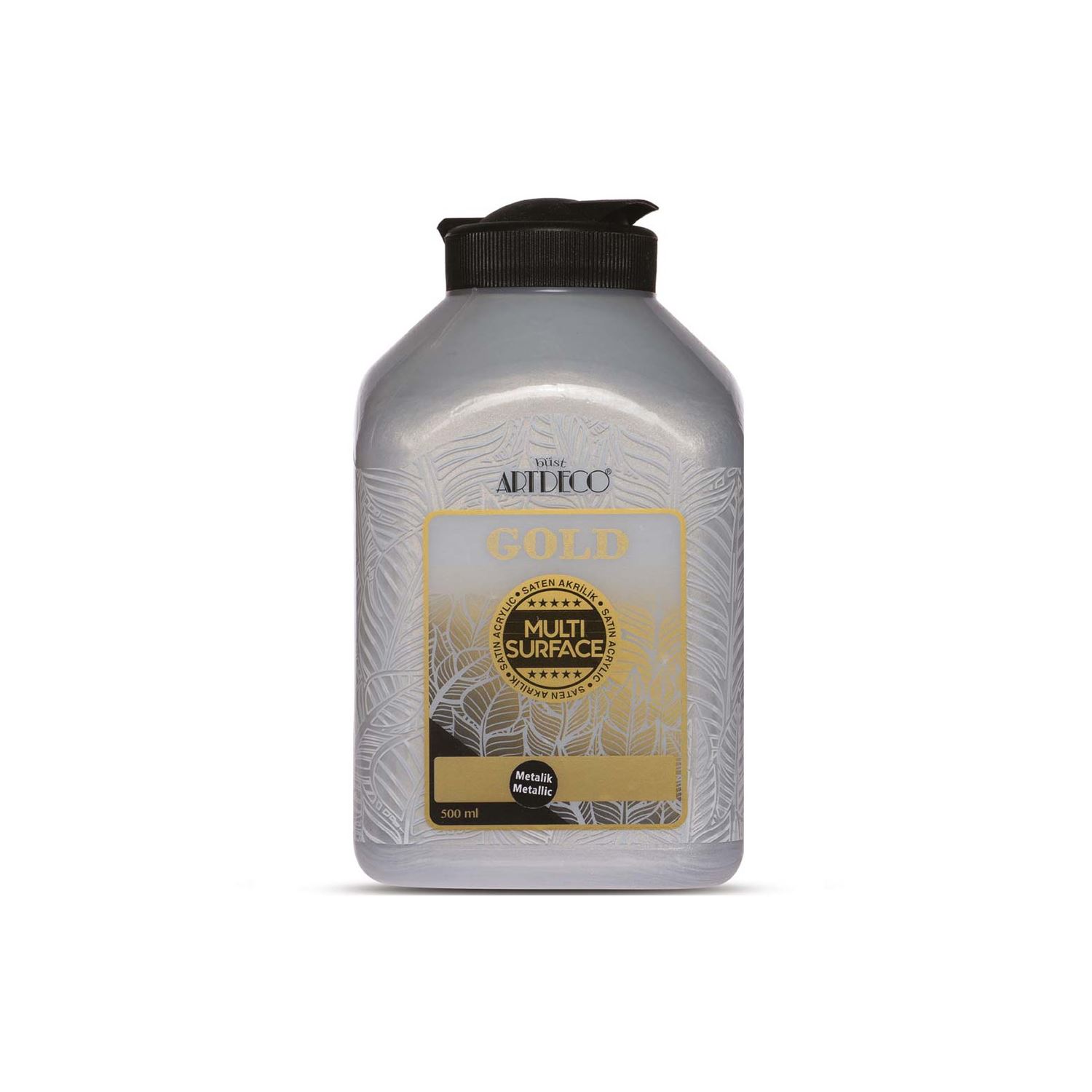 Artdeco Gold Multi-Surface Metallic Acrylic Paint 500 ml Silver