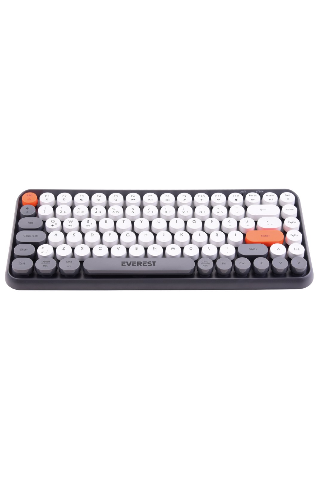 Everest KB-89 CITRUS Grey Multi-Device Wireless Keyboard