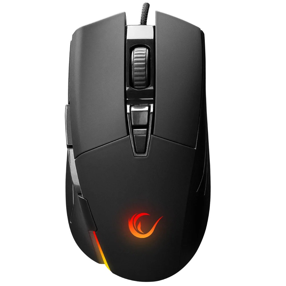 Rampage SMX-52 BROKER — чёрная игровая мышь USB, RGB, 7200 DPI