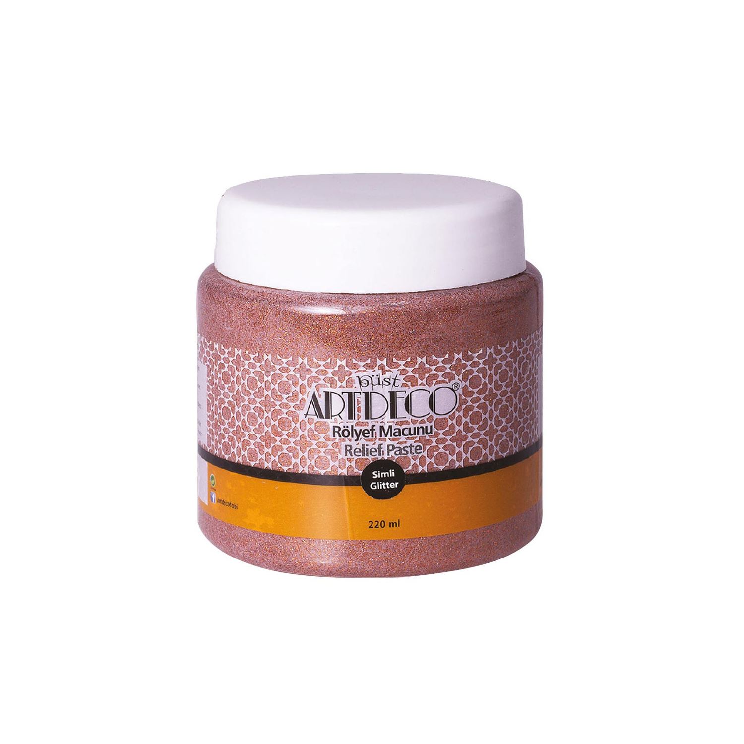 Artdeco Simli Rölyef Macunu 220 ml Bakır