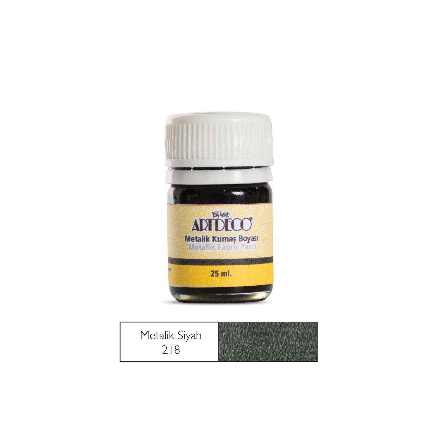 Artdeco Metallic Fabric Paint 25 ml Silver