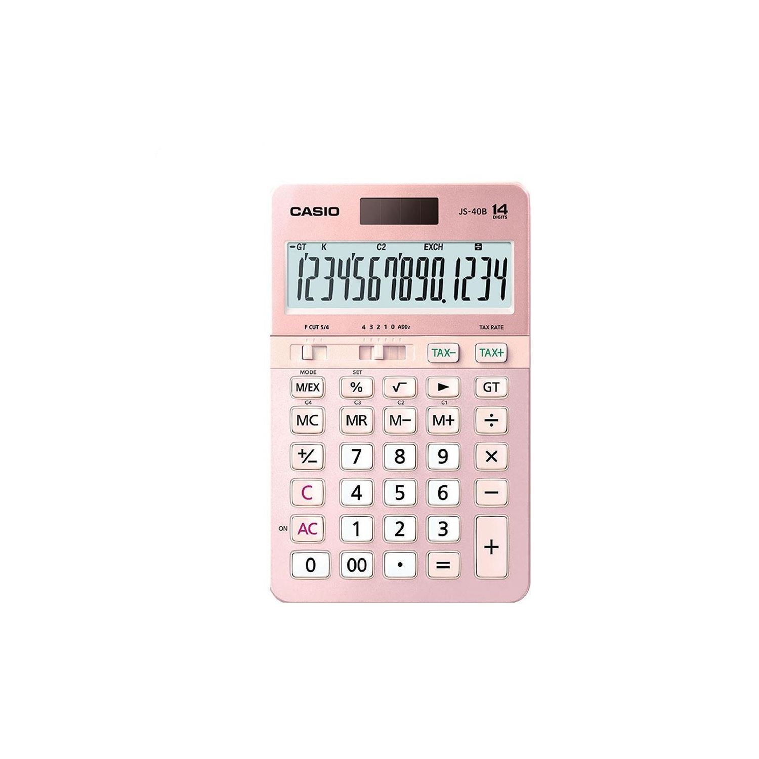 Casio Js-40b-Pk 12 Hane Masa Üstü Hesap Makinesi Pembe