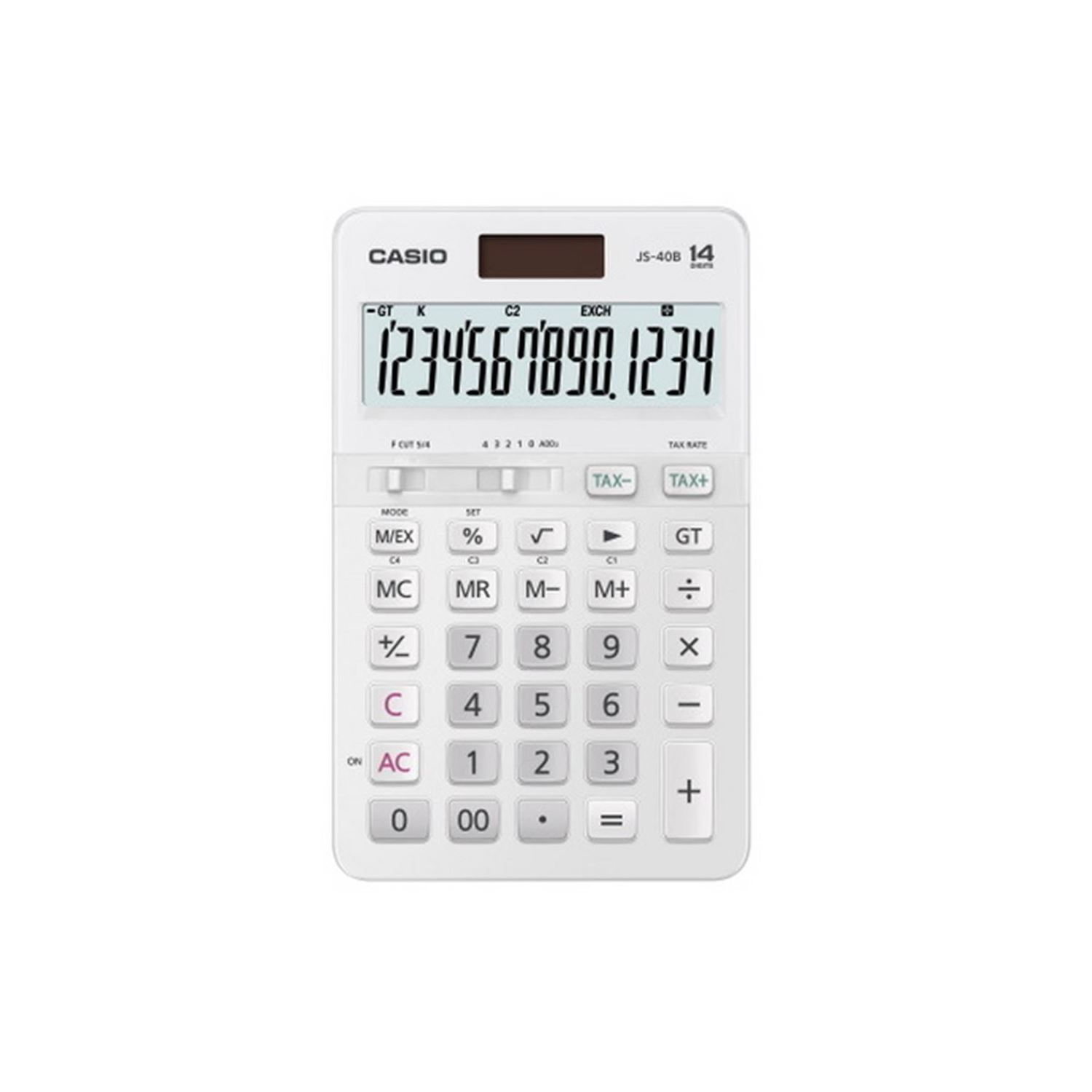 Casio Js-40b-We 12 Hane Masa Üstü Hesap Makinesi Beyaz