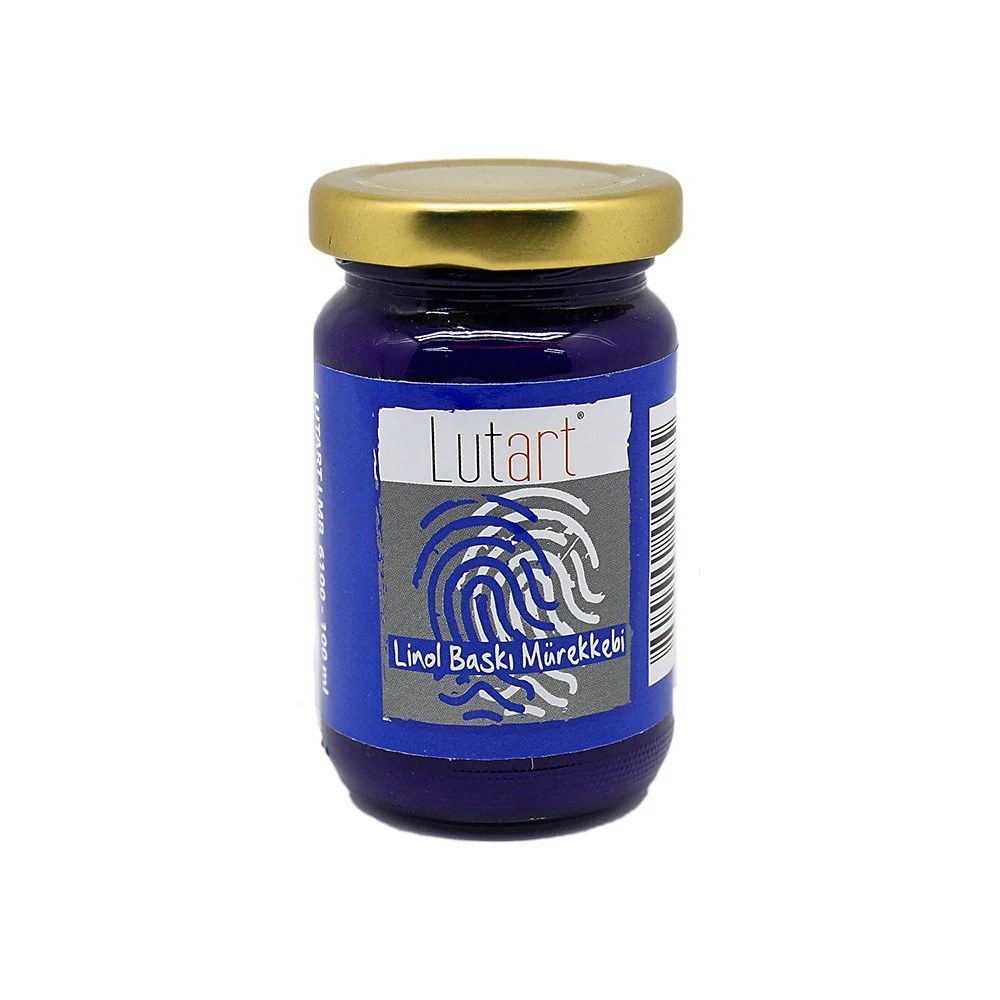 Lutart LMB-6100-100-MAV Linocut Printing Ink, 100 ml, Blue