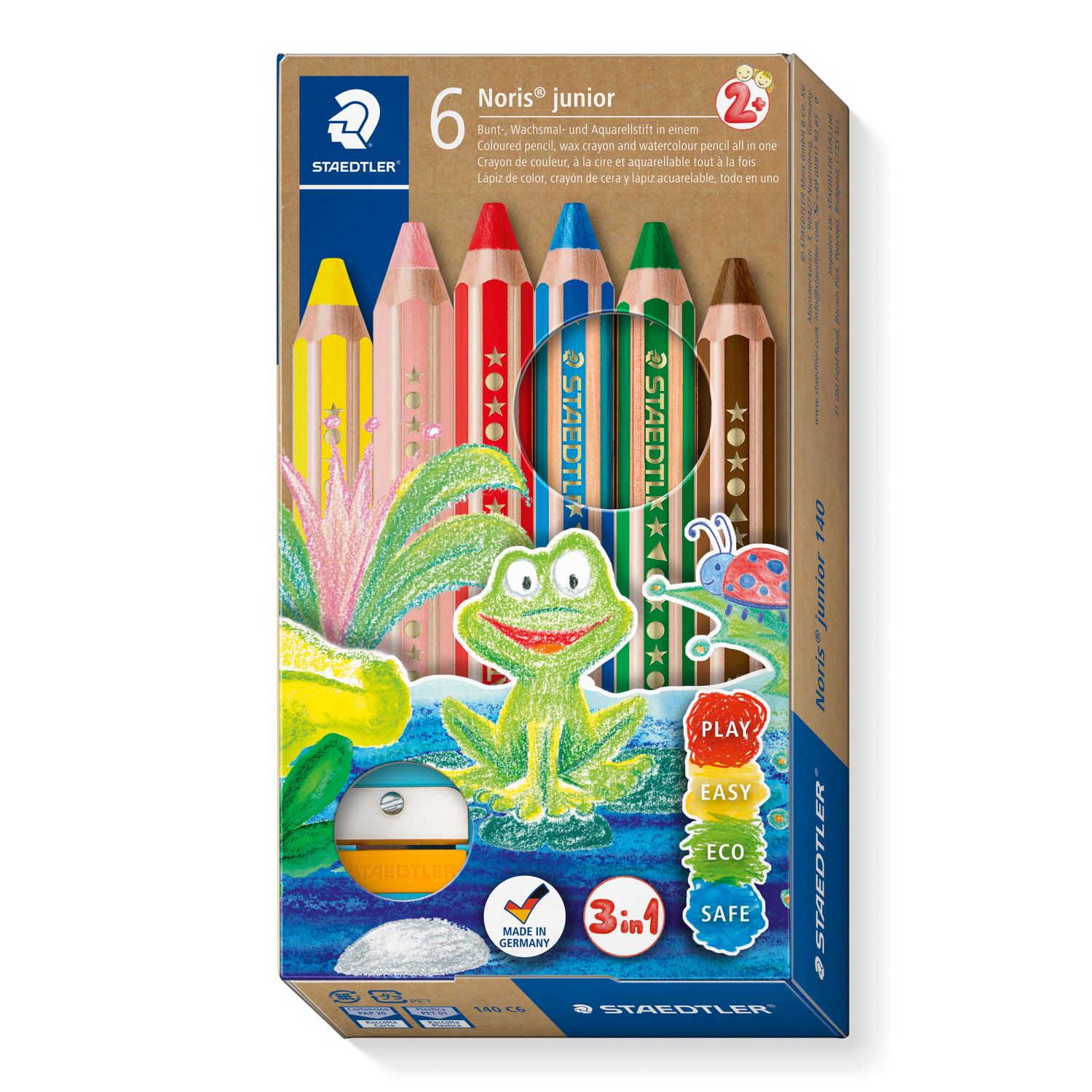 Staedtler Noris junior® 140 – 3’ü 1 Arada Boya Kalemi 6 Renk