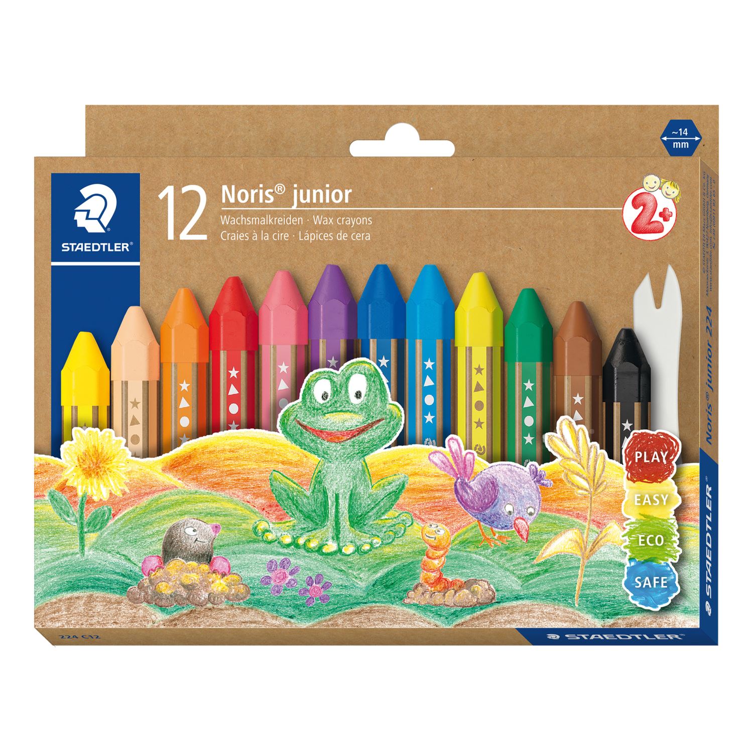 Staedtler Noris® junior 224 Crayons, 12 Colours