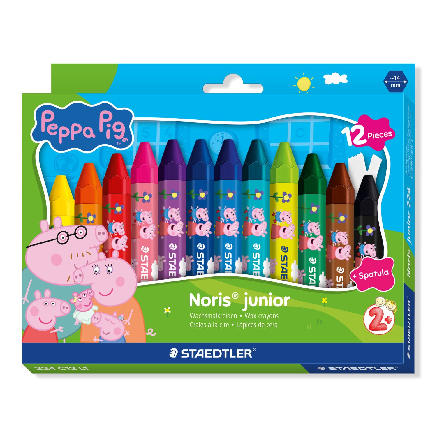 Staedtler Noris® junior 224 Peppa Design 12-Colour Crayons