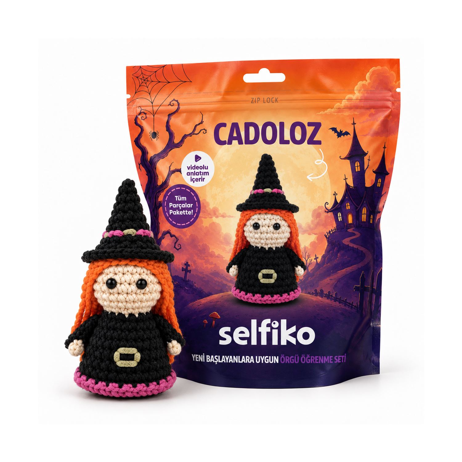 Selfiko Cadoloz Halloween Knitting Learning Set