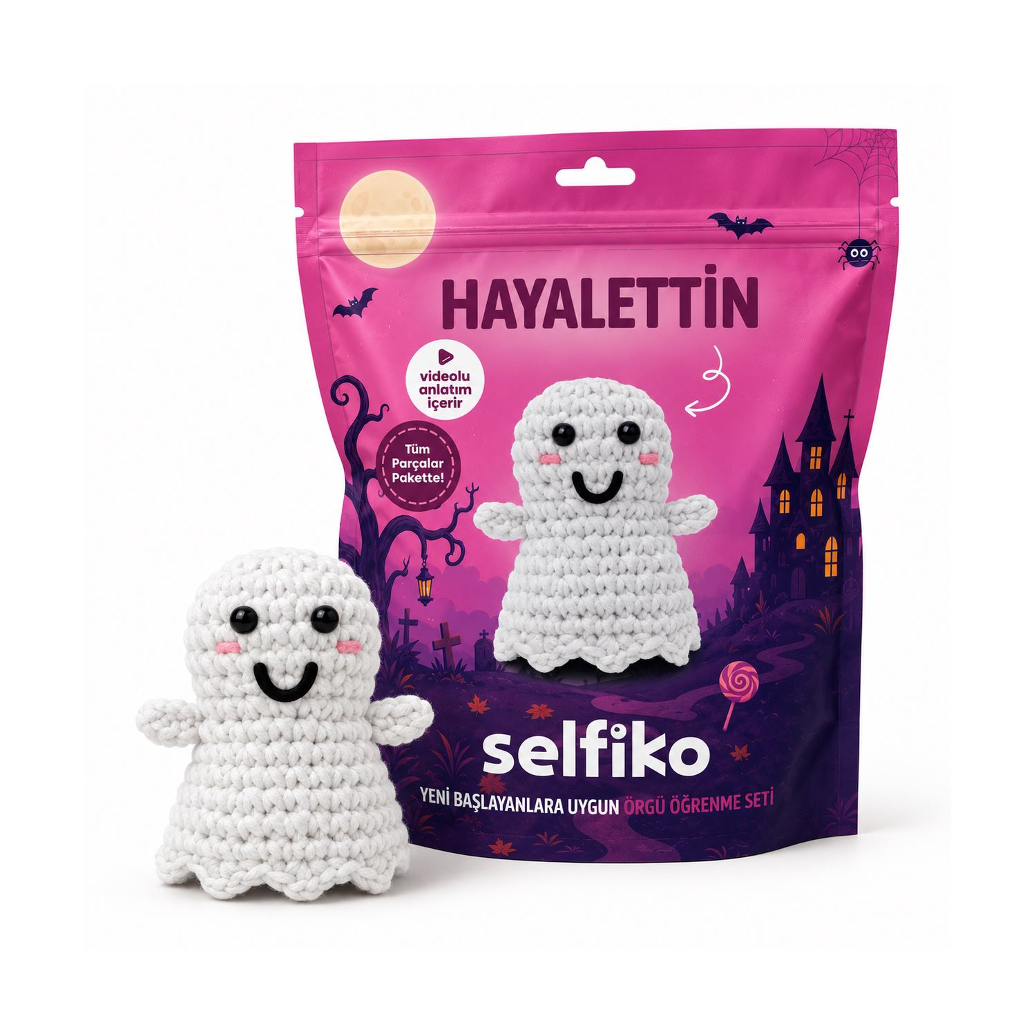 Selfiko 8684663261798 Hayalettin Halloween Crochet Yarn Kit