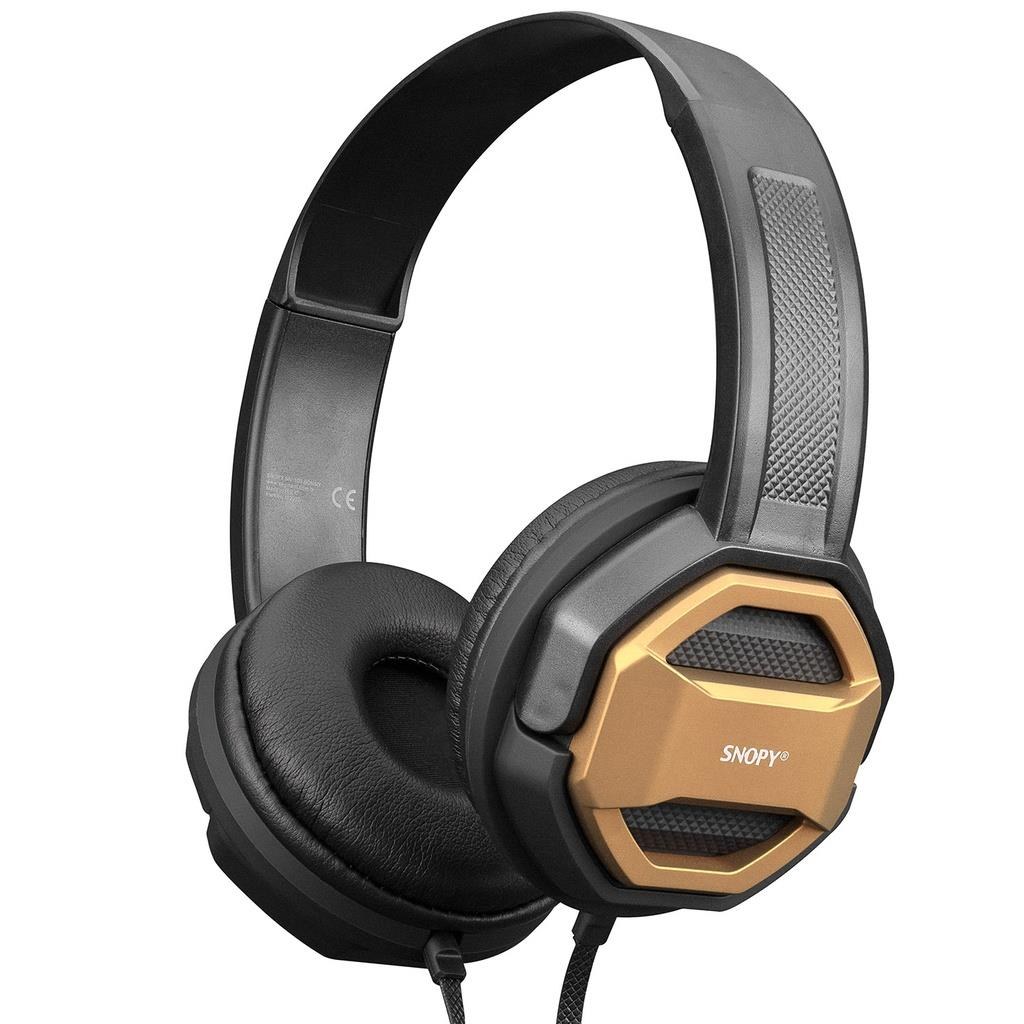 Snopy SN-101 BONNY Gold On-Ear Headphones with Microphone
