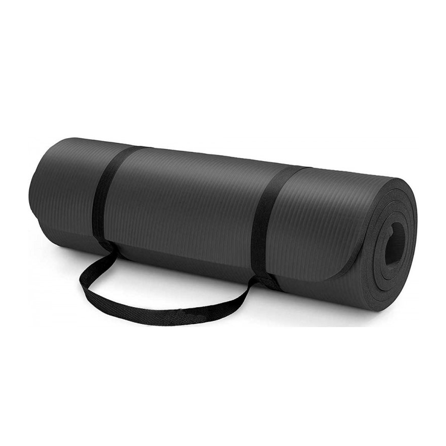 Protech Yoga and Pilates Mat, 1 cm, Black, 183 x 60 cm