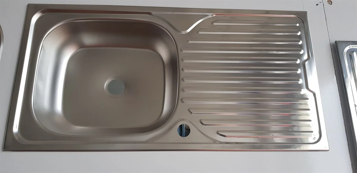 Max 3923-2 AS 08 + TSF 11 Single-Bowl Steel Sink 43.5 × 86 cm