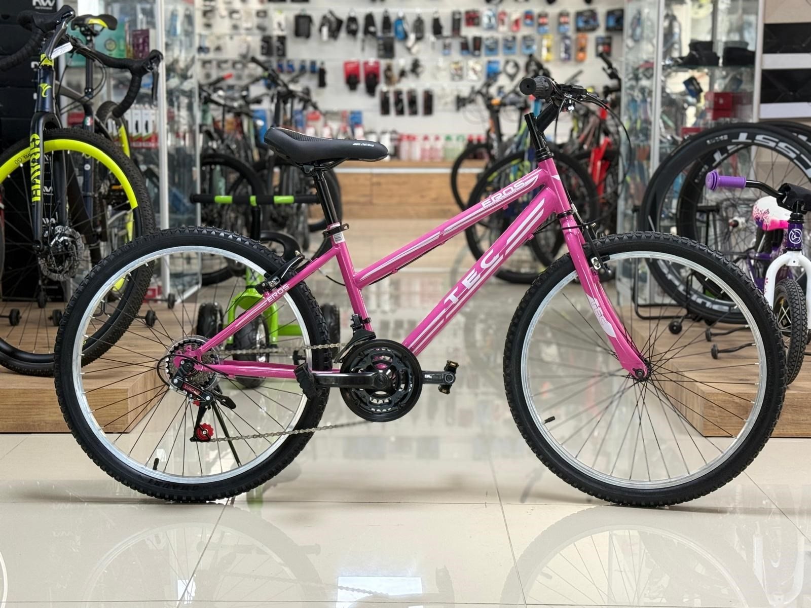 Max Tec Eros, детский велосипед 24 дюйма, розовый/красный