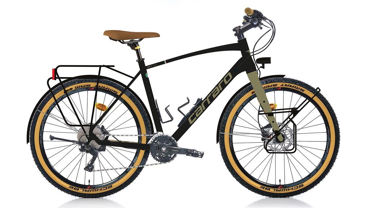 Carraro 27.5" Cr-T Trail 480H 30-V Hd — горный велосипед, матовый чёрный, зелёный, камуфляж