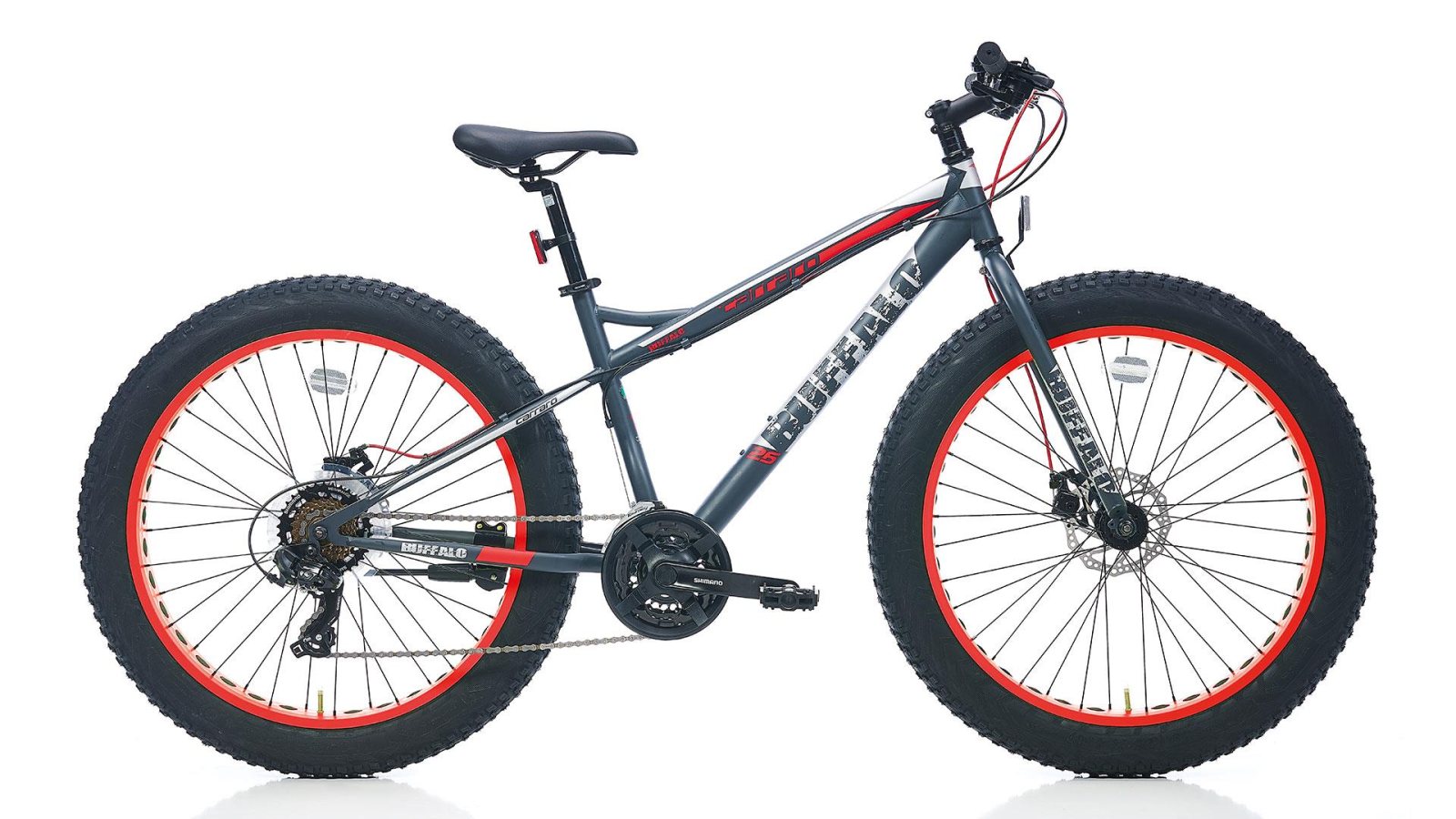 Carraro Buffalo 26 432H 21-V Dağ Bisikleti Mat Antrasit-Kırmızı-Gri