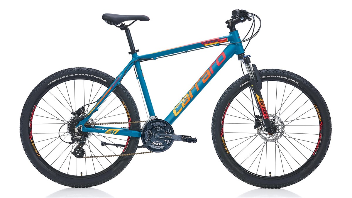 27.5" Carraro Force 750 24-Spd Hd Mat Yeşil-Kırmızı-Turuncu-Beyaz R3