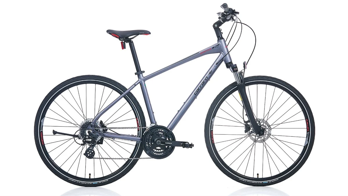 28" Carraro Sportive 225 City 24-Spd Hd Mat Antrasit-Siyah-Kırmızı R3