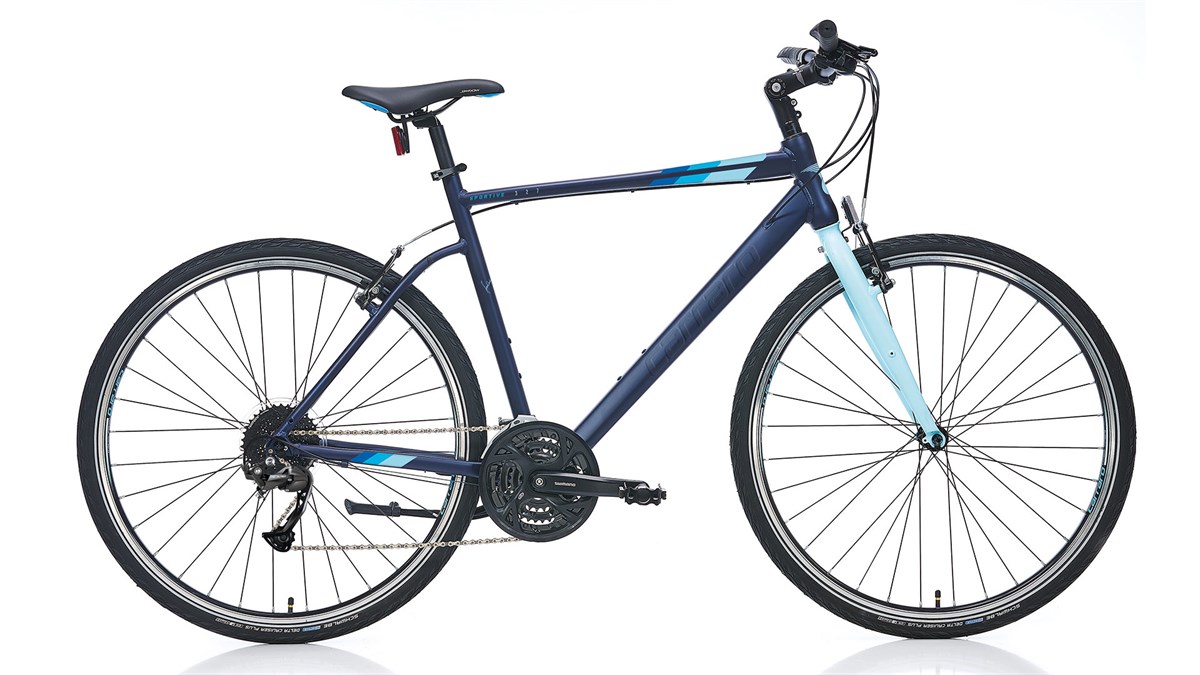 Carraro Sportive 327 City 28" 27-Speed City Bike, Matte Dark Blue-Light Blue R1