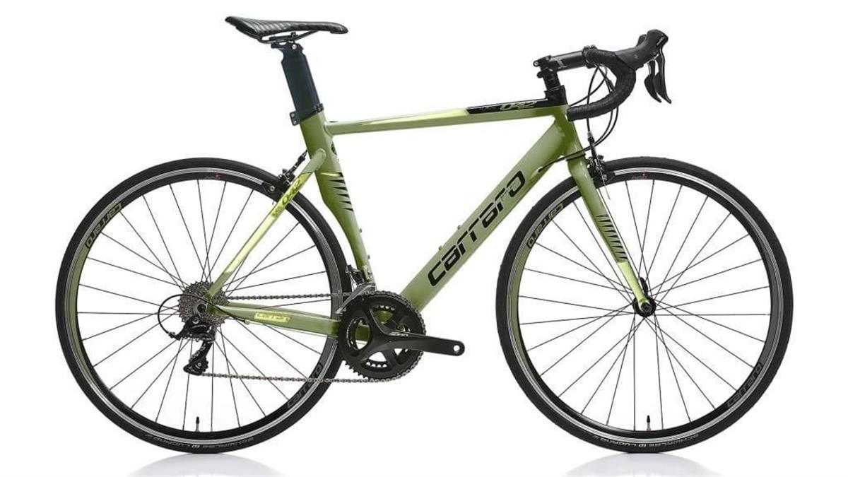 Carraro 28” Race 042 Aero, 18-скоростной шоссейный велосипед, матовый хаки-зелёный и чёрный