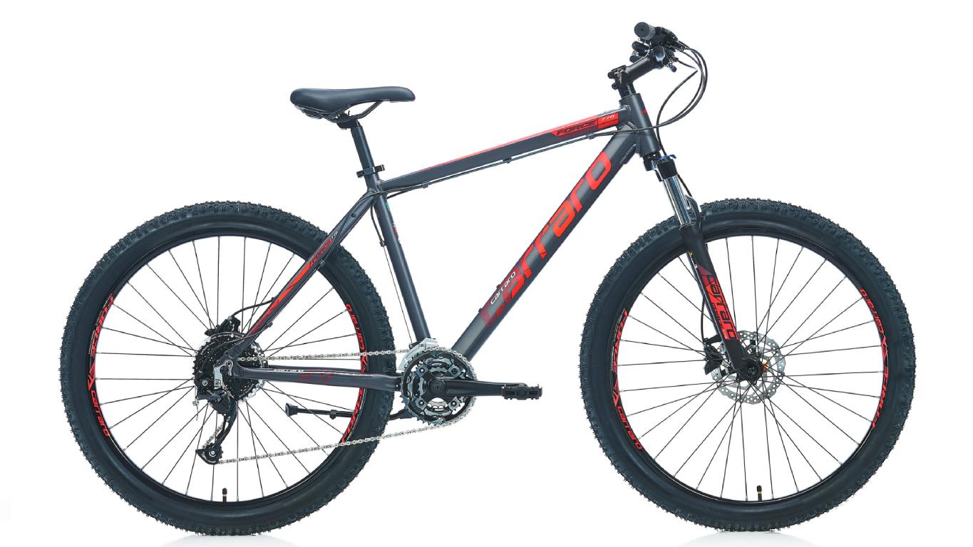 Carraro Force 770 27.5" 27-Speed Mountain Bike, Matte Anthracite-Red-Grey