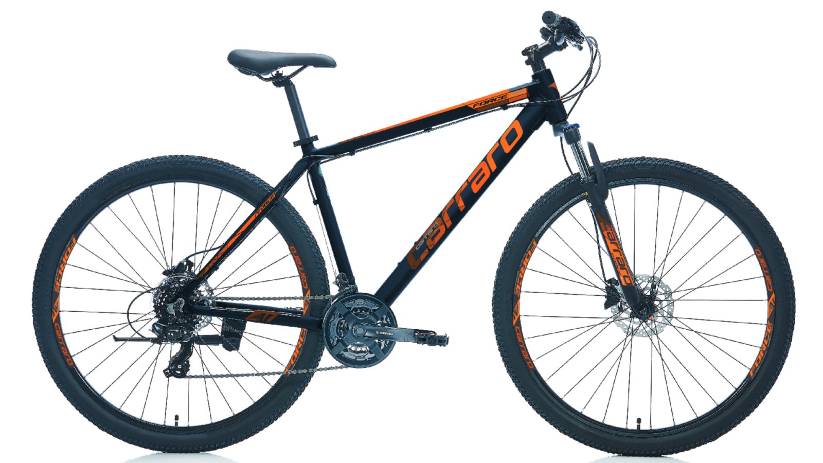 Carraro 27.5" Force 720 432H 21-V Hd Mat Siyah-Turuncu-Gumus