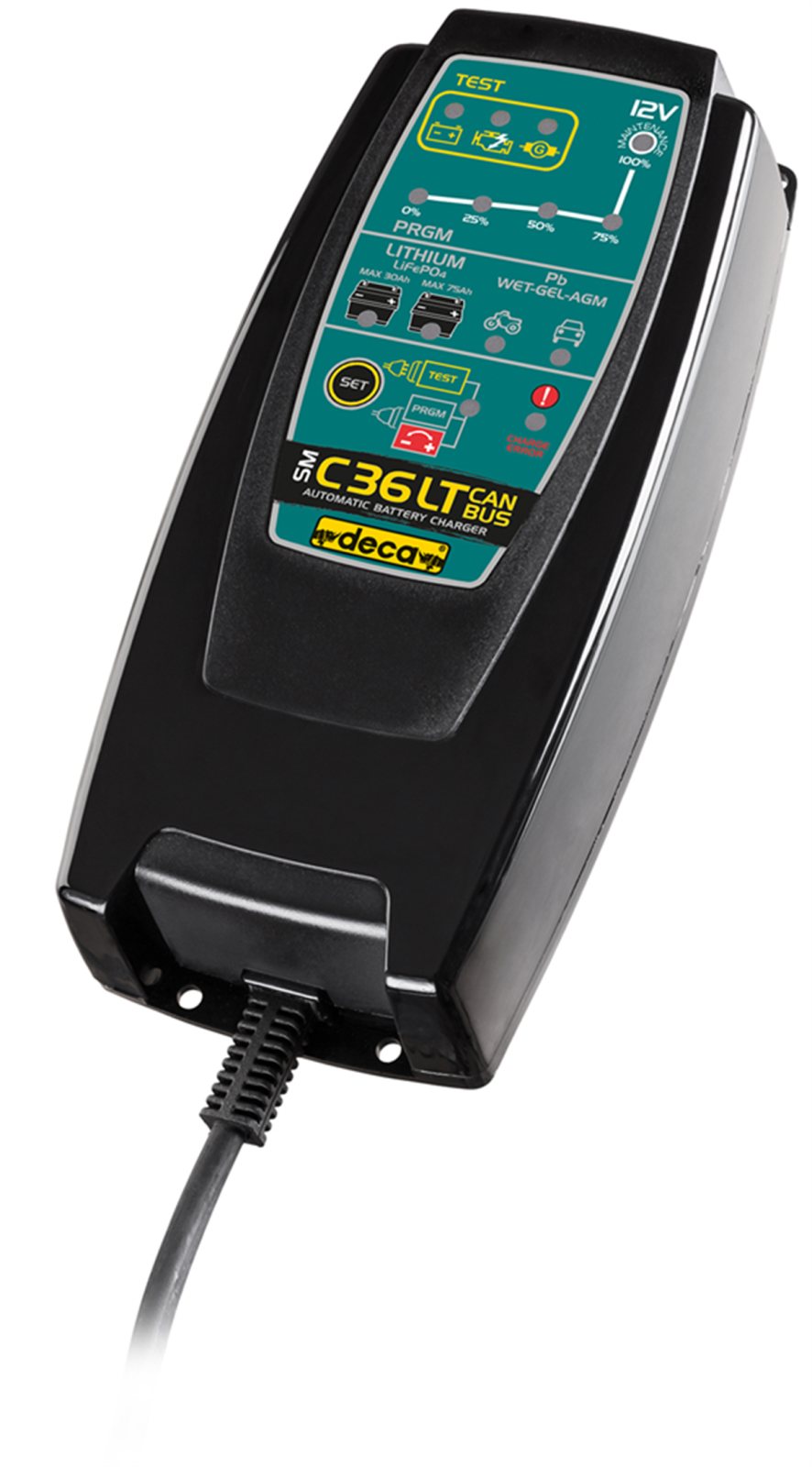 Deca SM C36LT Electronic Battery Charger, Lithium Battery Included, 75A