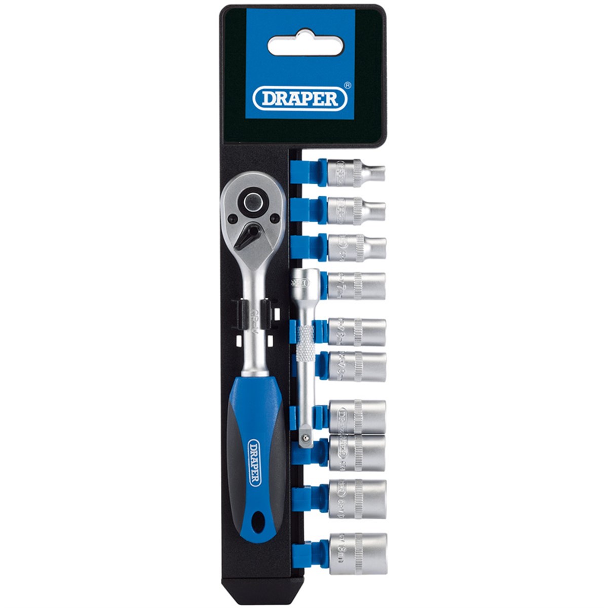 Draper DR 16369: набор головок 1/4", 12 предметов, 6-гранные