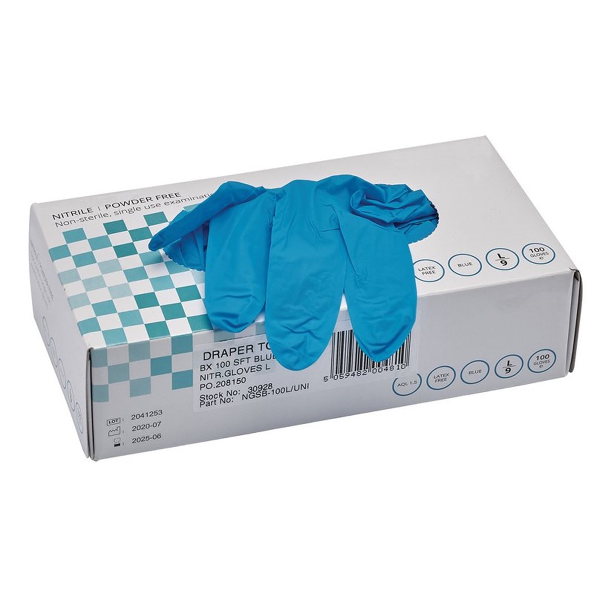 Draper DR 30928 Rubber Gloves, 100 Pack