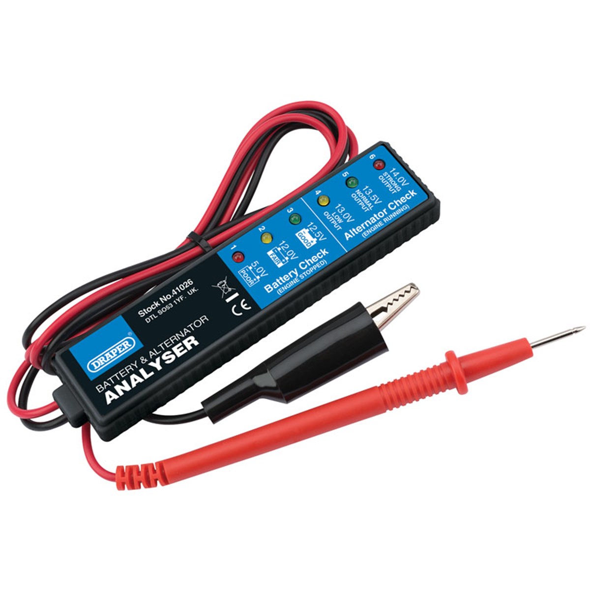 Draper DR 41026 12V Car Battery and Alternator Tester