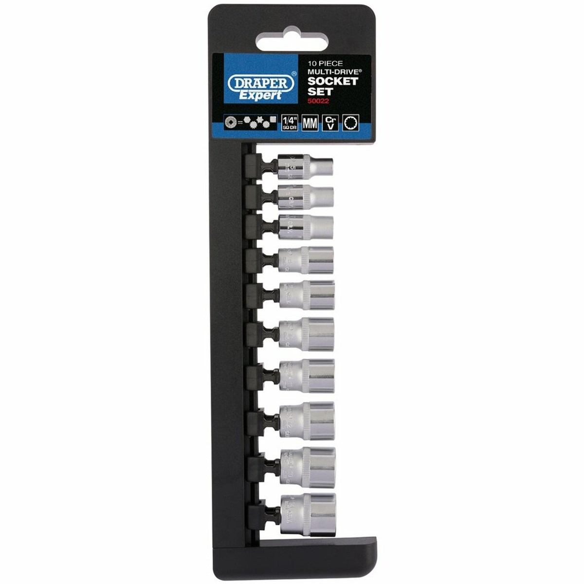 Draper DR 50022 10-Piece 1/4 Socket Set