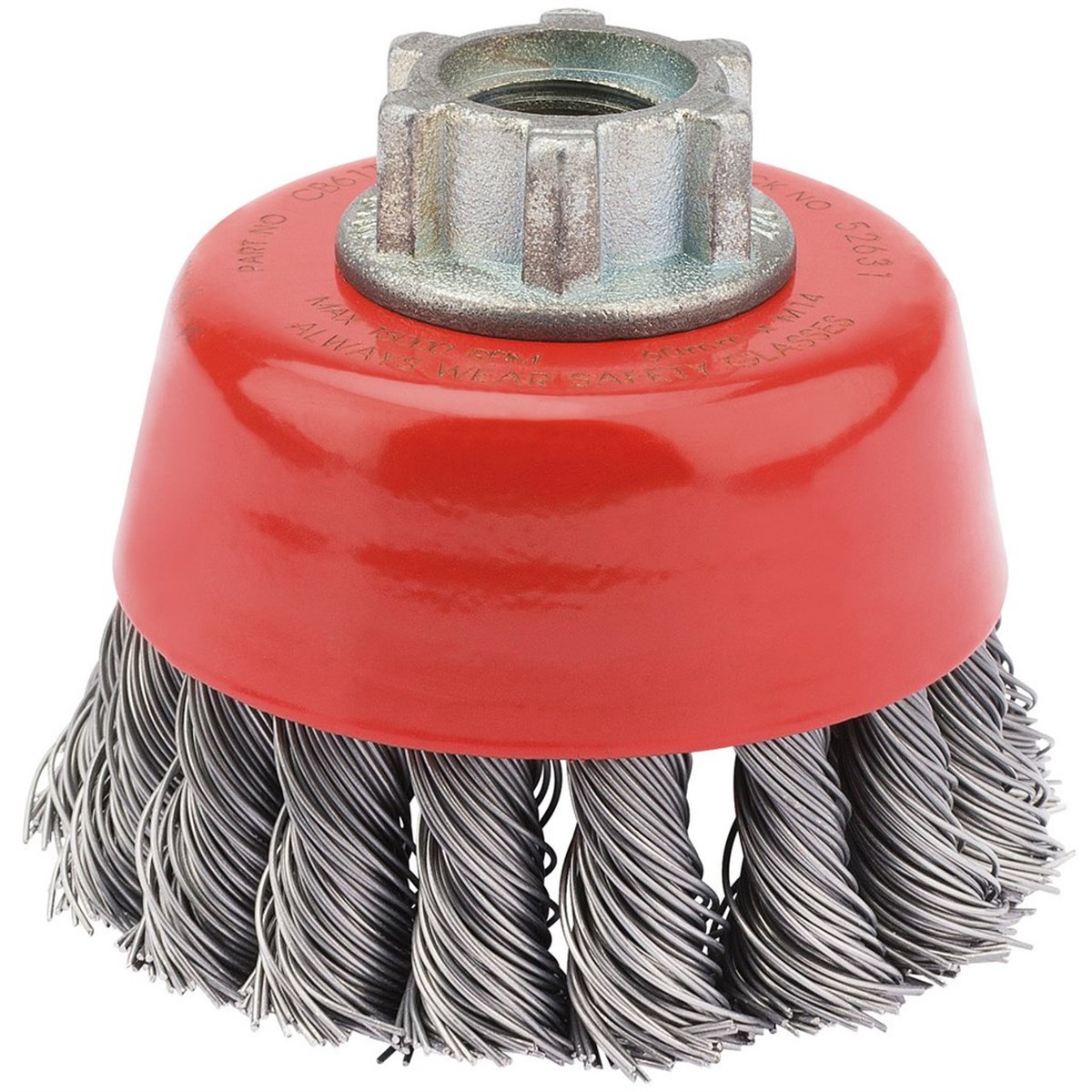 Draper Uç Spiral Kıvrık Telli Düz Fırça 60MM M14