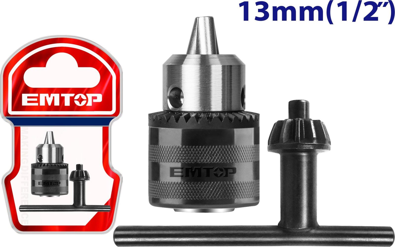 Emtop EMA EKCK1301 13 mm Keyed Taper Chuck