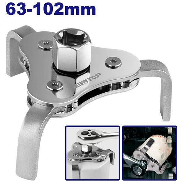 Emtop EMA EMUL1401 Three-Leg Oil Filter Removal Tool 63–102 mm