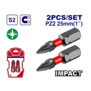 Emtop EMA ESBTM5PZ225 ударные биты PZ2, 25 мм, 2 шт.