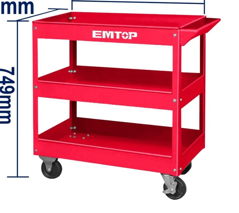 Emtop Alet Trolli Tekerlekli 3 Raflı 719X365X663MM
